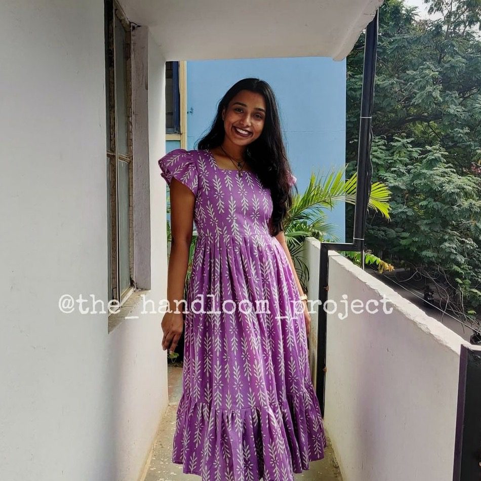 Cotton frock outlet model