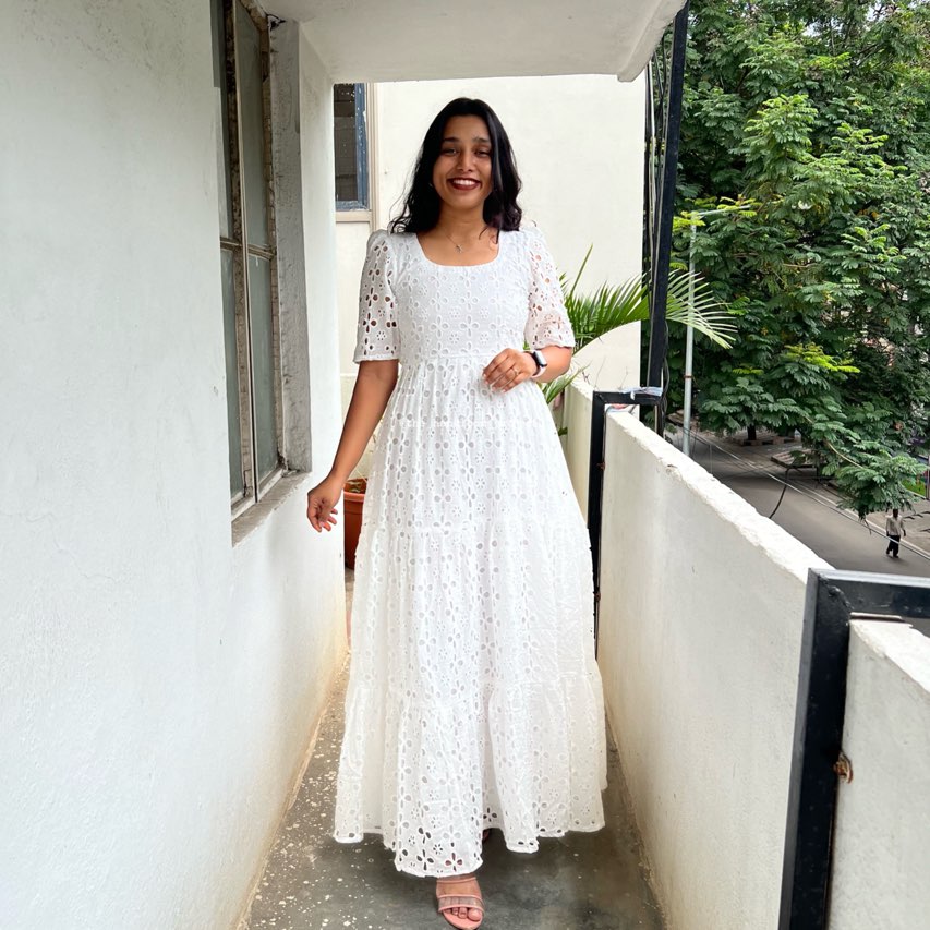 White hakoba dress Price: 2400+shipping Colour options on the website-  Dyeing cost is extra 200rs for which payment link will be emailed ... |  Instagram
